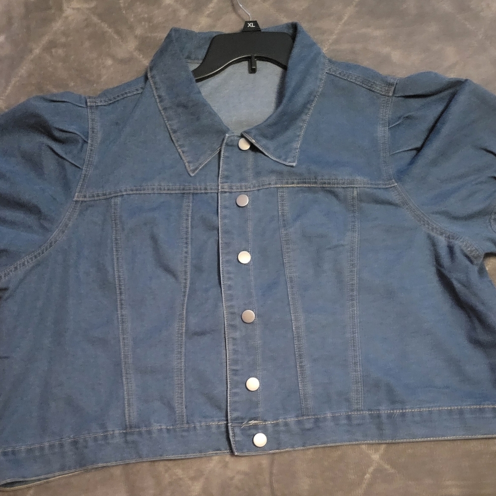 NWOT Jean Button Down Jacket Size 4X